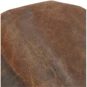 Leathers | Brown Distressed 2 Tone Oily Faux Vegan Leather PU (Peta Approved)